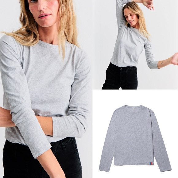 Kule The Modern Long Heather Grey Tee sz M - Picture 1 of 8
